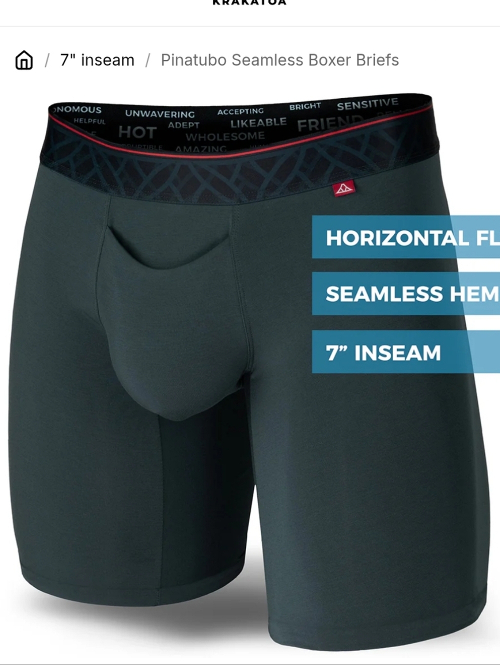 Krakatoa Pinatubo Seamless Boxer Briefs- M